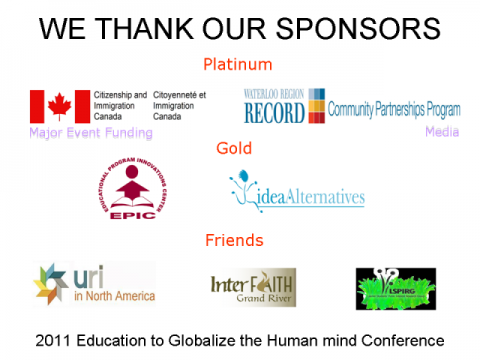 Sponsors for the 2011 Conference